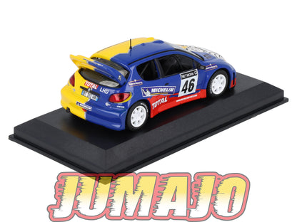 MICH41 voiture 1/43 IXO altaya MICHELIN : PEUGEOT 206 WRC #46 V.Rossi