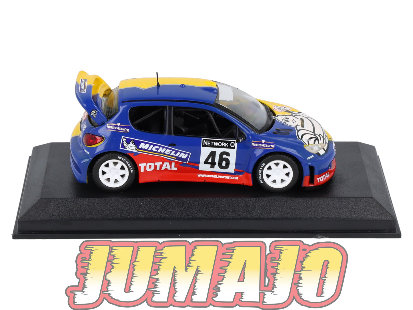 MICH41 voiture 1/43 IXO altaya MICHELIN : PEUGEOT 206 WRC #46 V.Rossi