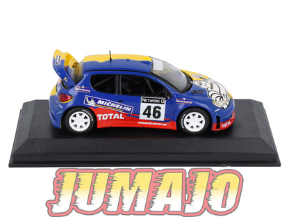 MICH41 voiture 1/43 IXO altaya MICHELIN : PEUGEOT 206 WRC #46 V.Rossi
