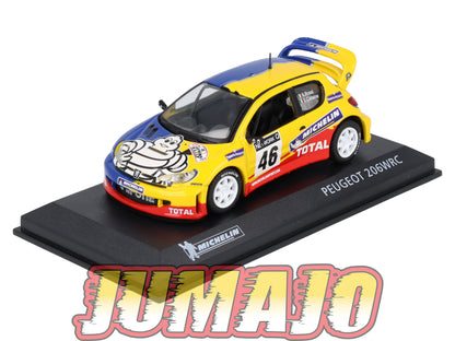 MICH41 voiture 1/43 IXO altaya MICHELIN : PEUGEOT 206 WRC #46 V.Rossi