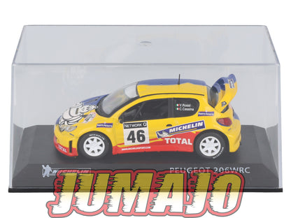 MICH41 voiture 1/43 IXO altaya MICHELIN : PEUGEOT 206 WRC #46 V.Rossi