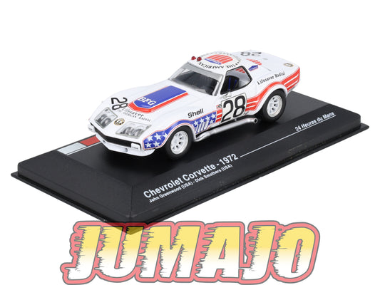 MS26 1/43 IXO Altaya 24H du Mans CHEVROLET Corvette J.Greenwood 1972 #28