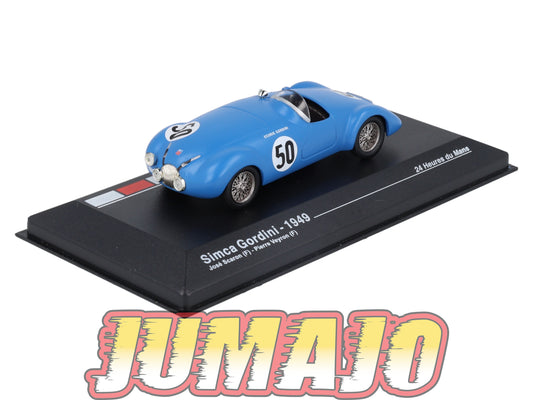 MS69 1/43 IXO Altaya 24H Le Mans SIMCA Gordini 1949 J.Scaron #50