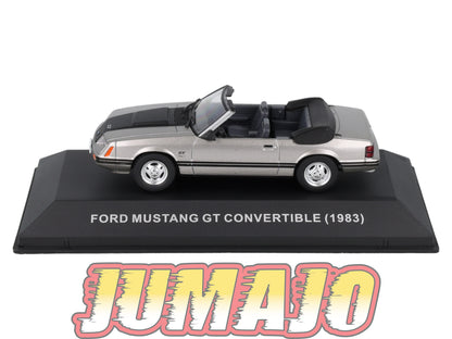 MUS63 Voiture 1/24 Altaya MUSTANG : FORD MUSTANG GT CONVERTIBLE 1983