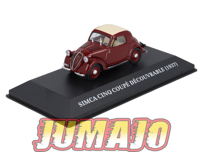 MVA75 Micro Voitures d'antan 1/43 Hachette : SIMCA Cinq Coupé Découvrable 1937