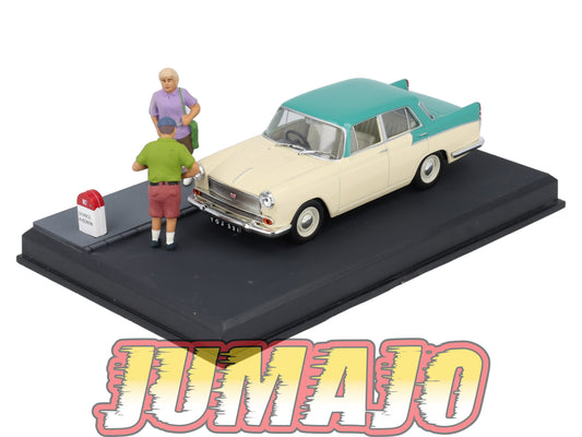 NB10 Voiture IXO 1/43 Diorama Route bleue AUSTIN Cambridge "les touristes anglais"