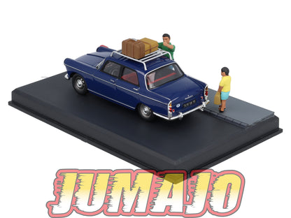 NB13 Voiture IXO 1/43 Diorama Route bleue PEUGEOT 404 "Le grand départ"