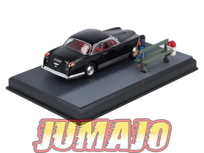 NB15 Voiture IXO 1/43 Diorama Route bleue FACEL VEGA l'horloge de TASSIN