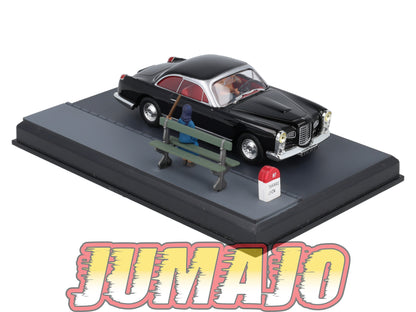 NB15 Voiture IXO 1/43 Diorama Route bleue FACEL VEGA l'horloge de TASSIN