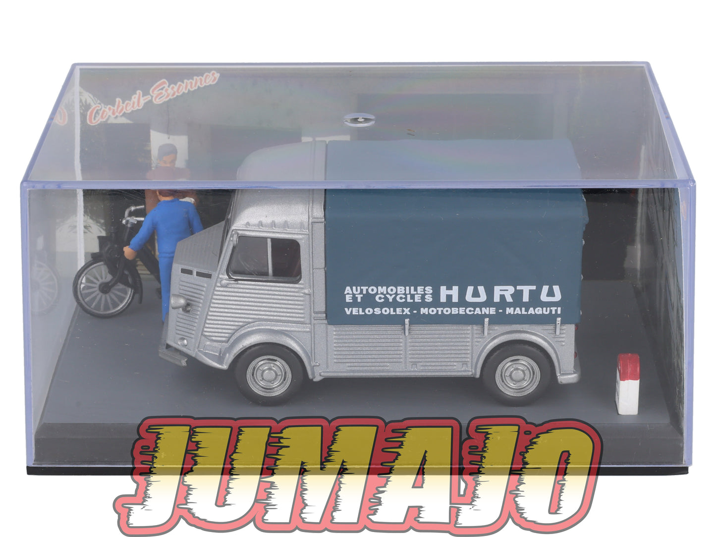 NB16 Voiture IXO 1/43 Diorama Route bleue CITROEN Type H Solex "La livraison"