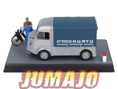 NB16 Voiture IXO 1/43 Diorama Route bleue CITROEN Type H Solex "La livraison"