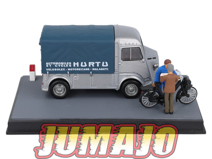 NB16 Voiture IXO 1/43 Diorama Route bleue CITROEN Type H Solex "La livraison"