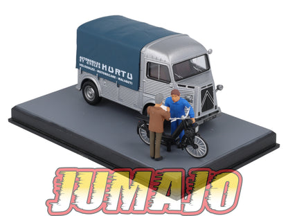 NB16 Voiture IXO 1/43 Diorama Route bleue CITROEN Type H Solex "La livraison"