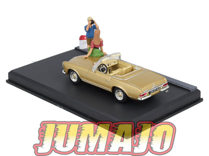 NB20 Voiture IXO 1/43 Diorama Route bleue MERCEDES Benz 280 SL "Festival de Cannes"