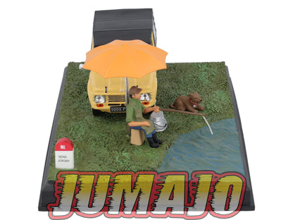NB23 Voiture IXO 1/43 Diorama Route bleue CITROEN Mehari La pêche à la ligne