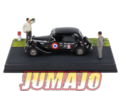 NB31 Voiture IXO 1/43 Diorama Route bleue CITROEN Traction 7S Monte-carlo Paris