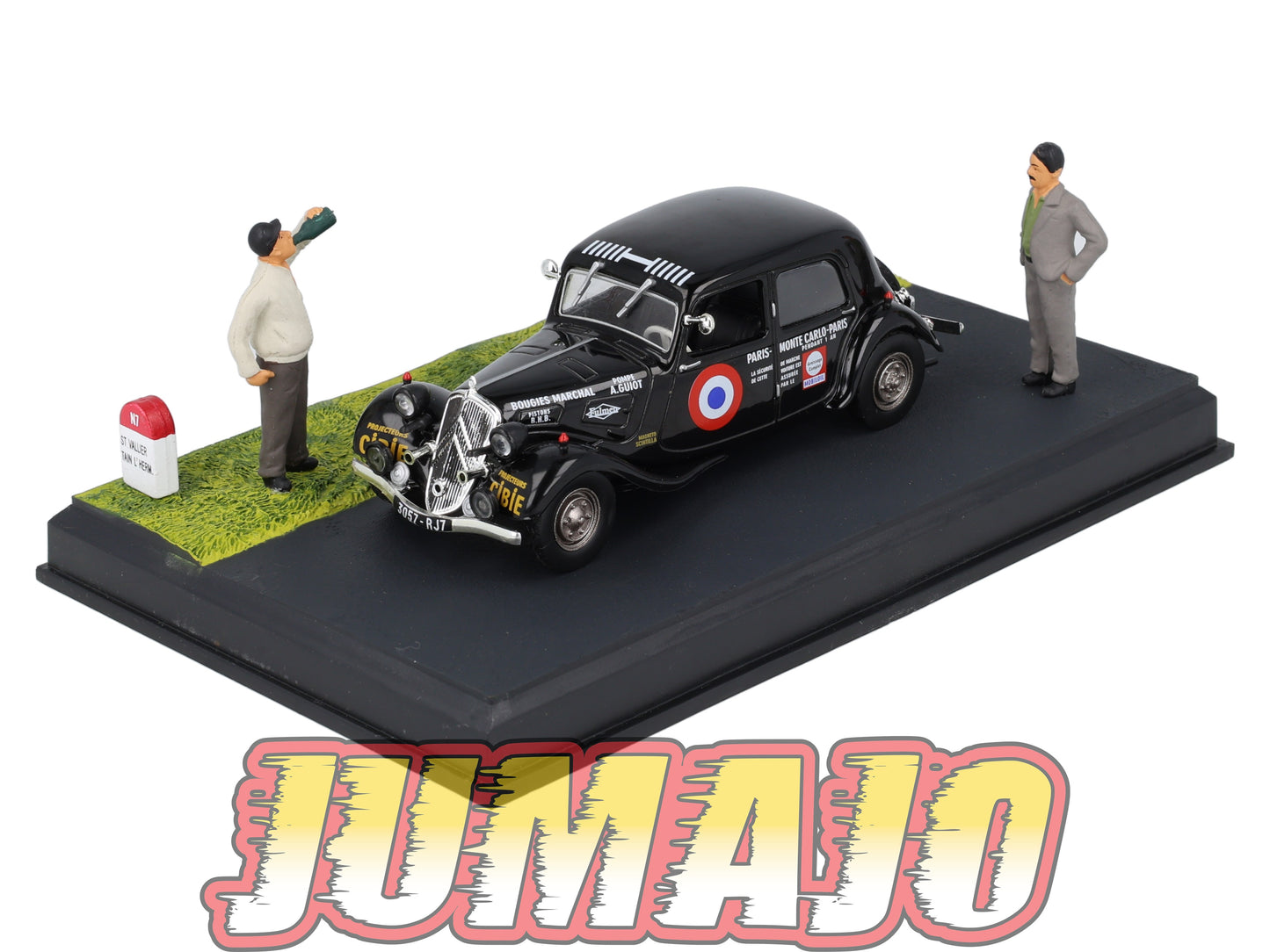 NB31 Voiture IXO 1/43 Diorama Route bleue CITROEN Traction 7S Monte-carlo Paris