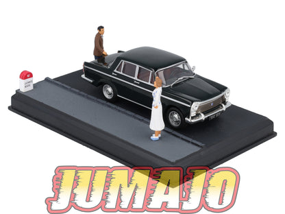 NB38 Voiture IXO 1/43 Diorama Route bleue SEAT 1500 L'Hôtel des Voyageurs