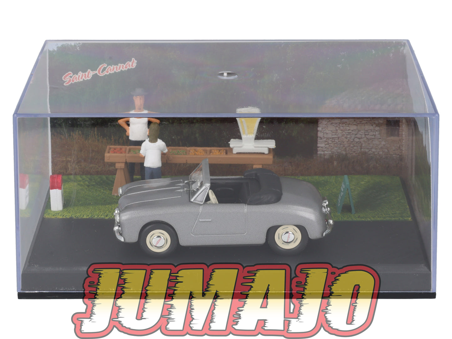 NB40 Voiture IXO 1/43 Diorama Route bleue PANHARD Dyna Junior "Le marchand de fruits"