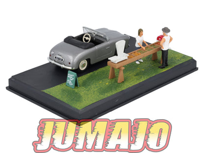 NB40 Voiture IXO 1/43 Diorama Route bleue PANHARD Dyna Junior "Le marchand de fruits"