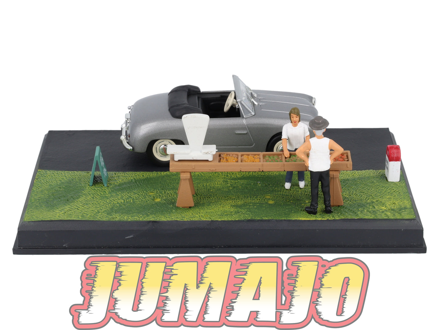 NB40 Voiture IXO 1/43 Diorama Route bleue PANHARD Dyna Junior "Le marchand de fruits"