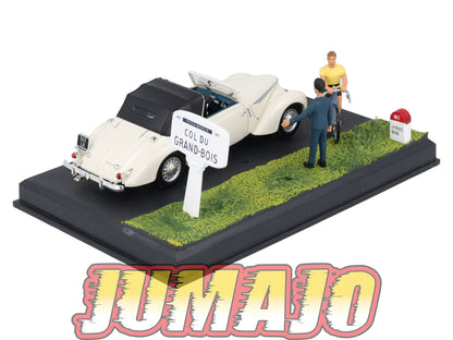 NB41 Voiture IXO 1/43 Diorama Route bleue ROSENGART Supertraction Le Col de la République