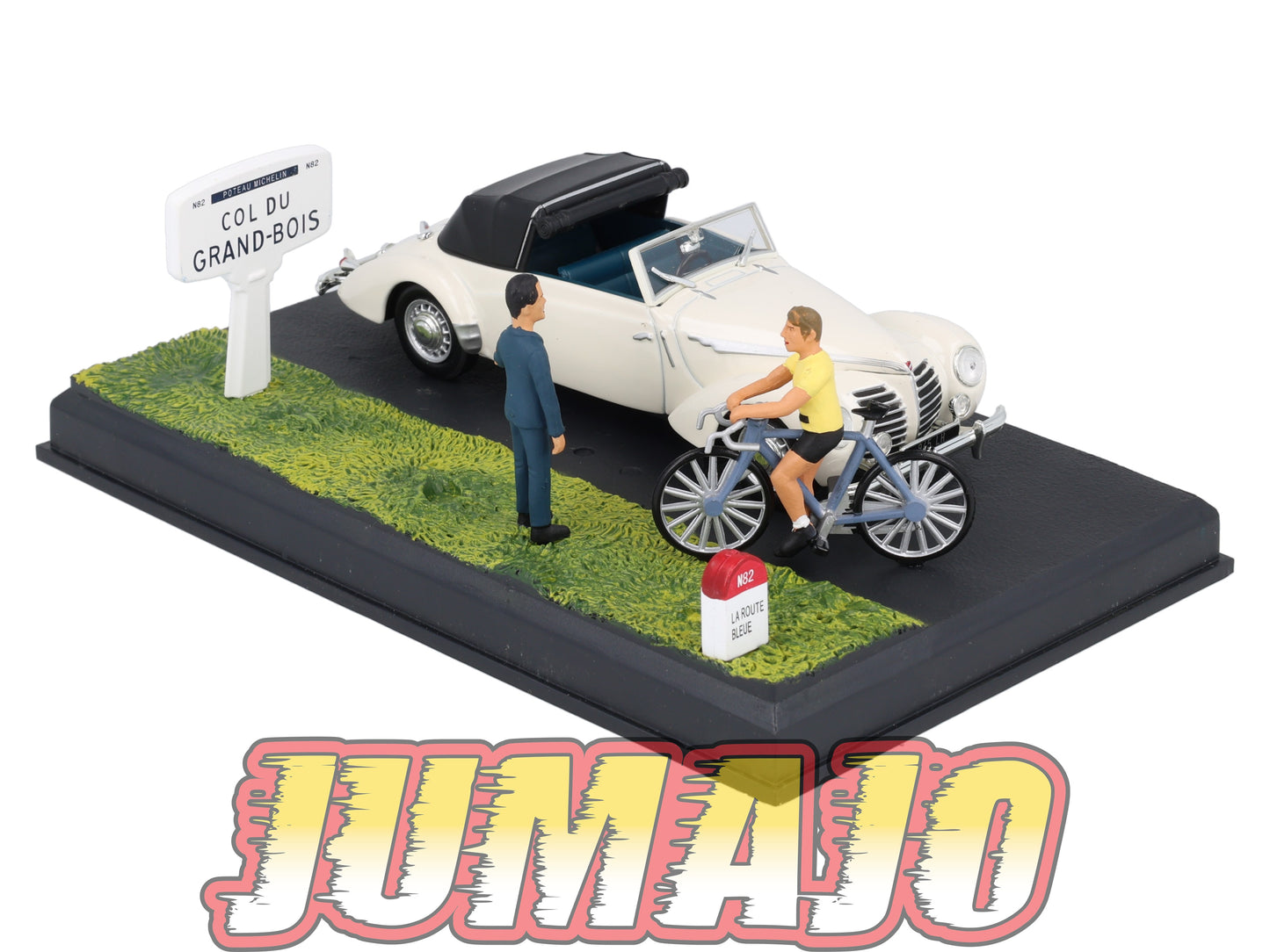 NB41 Voiture IXO 1/43 Diorama Route bleue ROSENGART Supertraction Le Col de la République