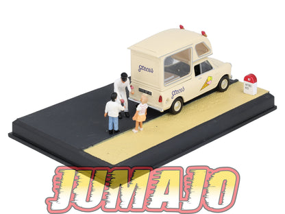 NB43 Voiture IXO 1/43 Diorama Route bleue MINI Pick-up "Nice Le glacier"