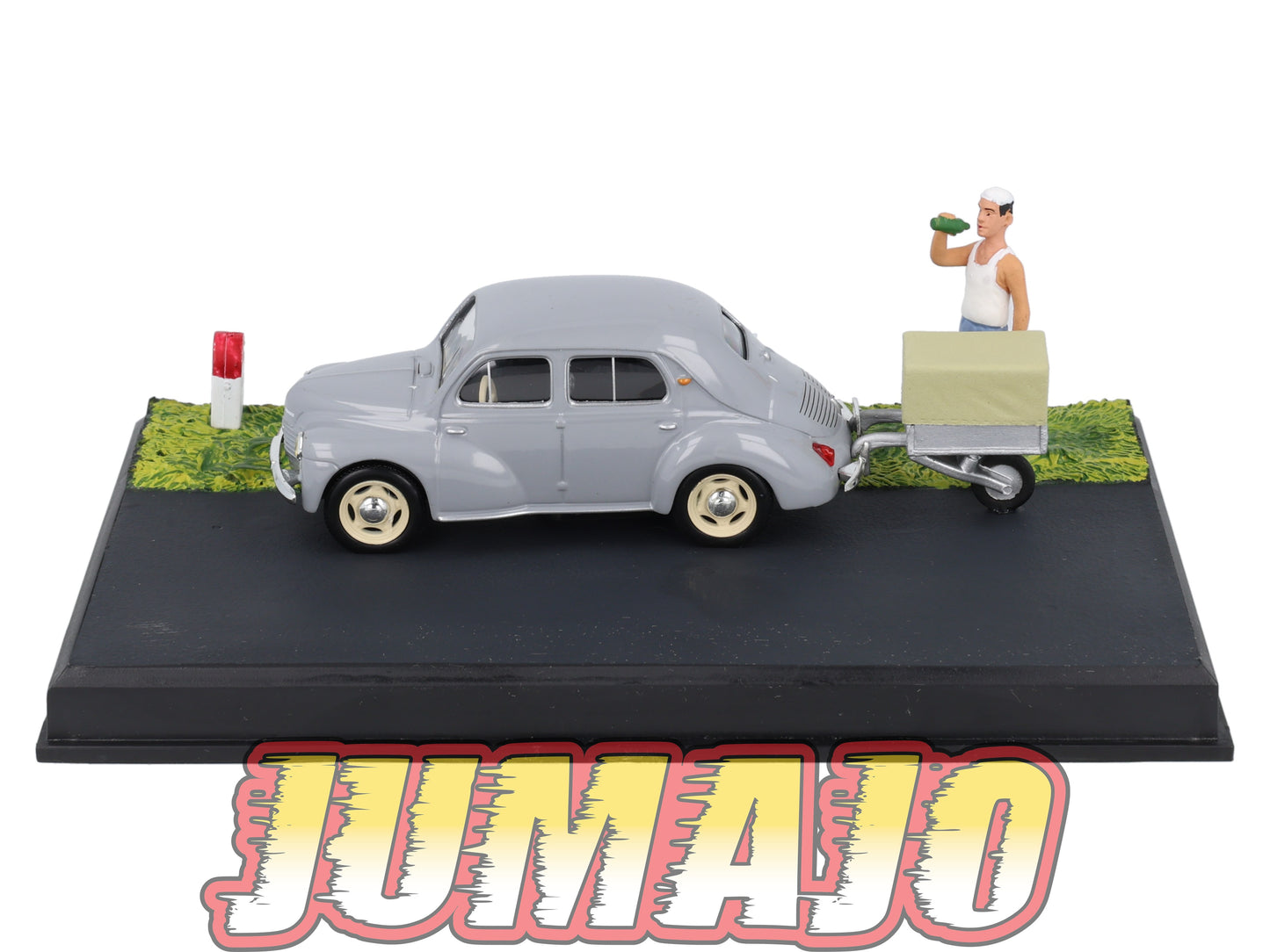 NB46 Voiture IXO 1/43 Diorama Route bleue RENAULT 4CV "Le Luc Sous le soleil"