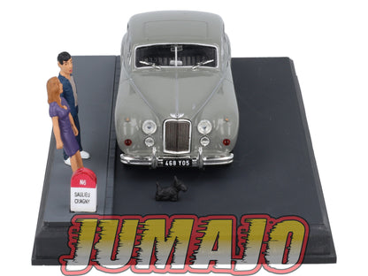 NB48 Voiture IXO 1/43 Diorama Route bleue JAGUAR MK VII "Le Relai"