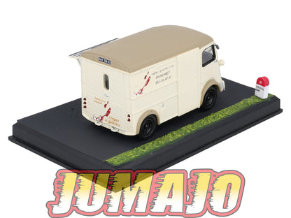 NB51 Voiture IXO 1/43 Diorama Route bleue CITROEN Type H "Marchand de crêpes"