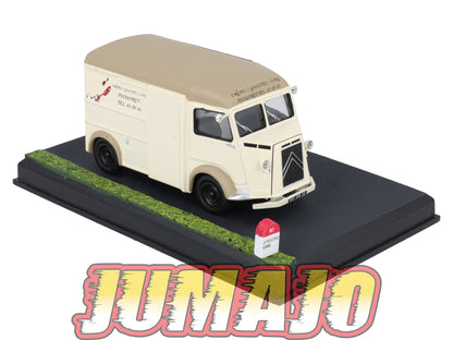 NB51 Voiture IXO 1/43 Diorama Route bleue CITROEN Type H "Marchand de crêpes"