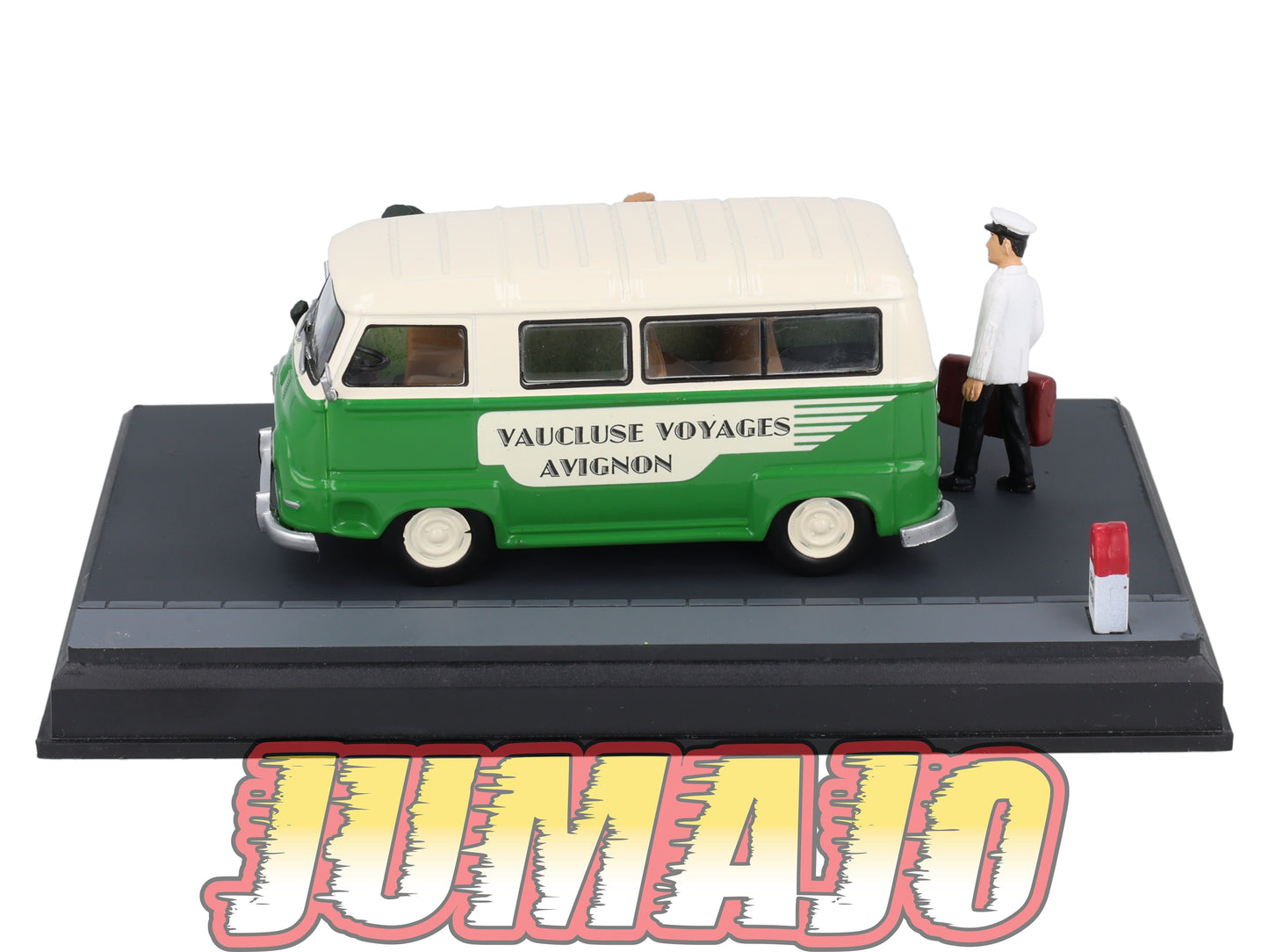 NB52 Voiture IXO 1/43 Diorama Route bleue RENAULT Estafette "Les touristes"