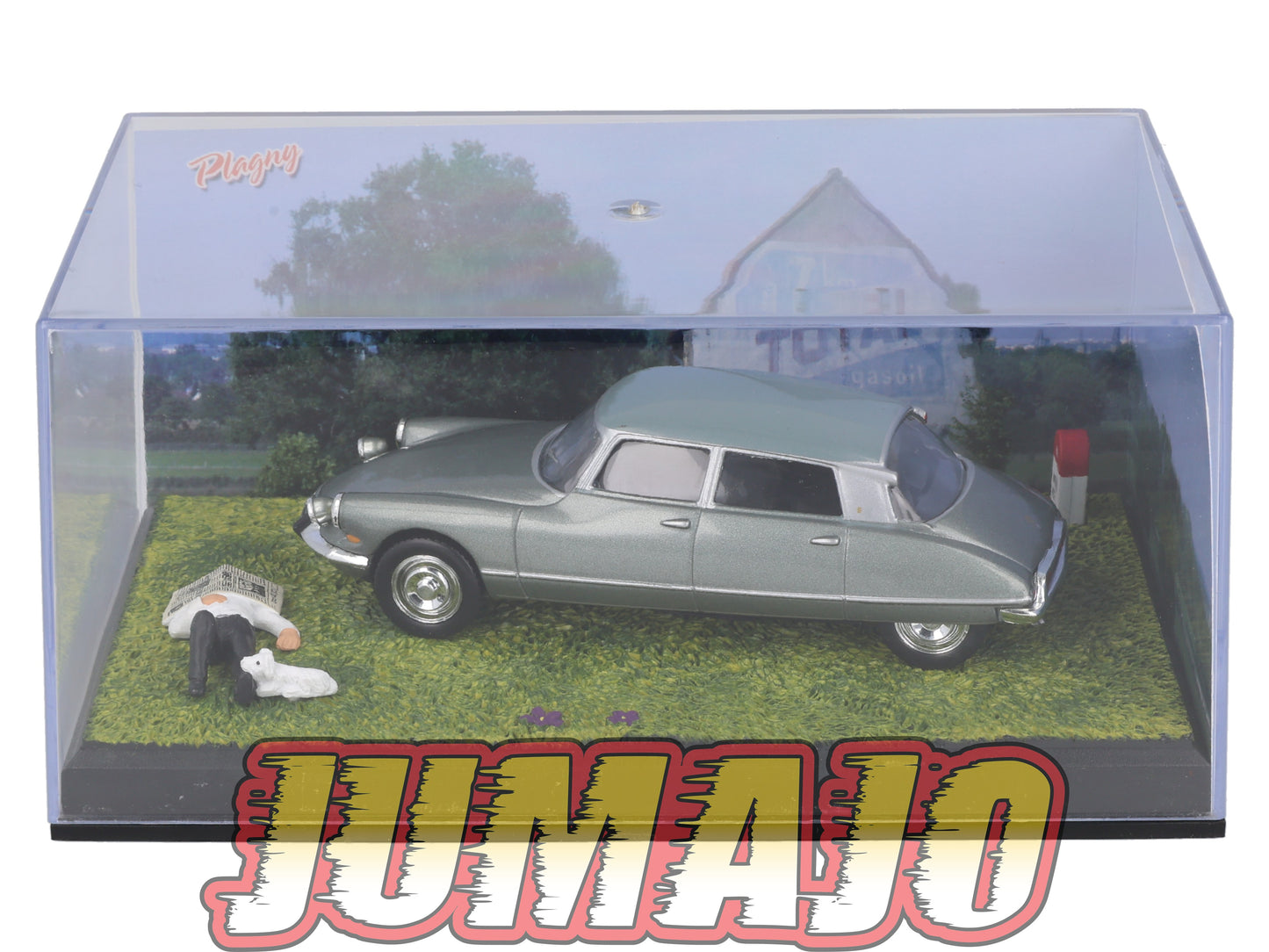 NB53 Voiture IXO 1/43 Diorama Route bleue CITROEN DS 19 Pallas La sieste