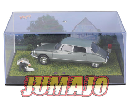 NB53 Voiture IXO 1/43 Diorama Route bleue CITROEN DS 19 Pallas La sieste