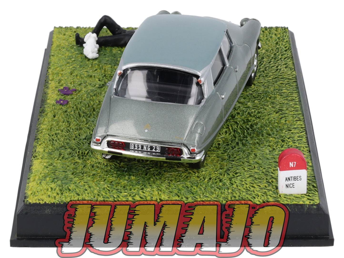 NB53 Voiture IXO 1/43 Diorama Route bleue CITROEN DS 19 Pallas La sieste