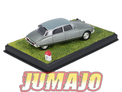 NB53 Voiture IXO 1/43 Diorama Route bleue CITROEN DS 19 Pallas La sieste