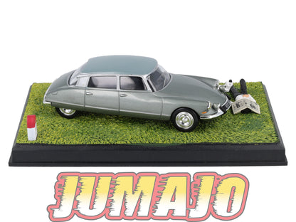 NB53 Voiture IXO 1/43 Diorama Route bleue CITROEN DS 19 Pallas La sieste