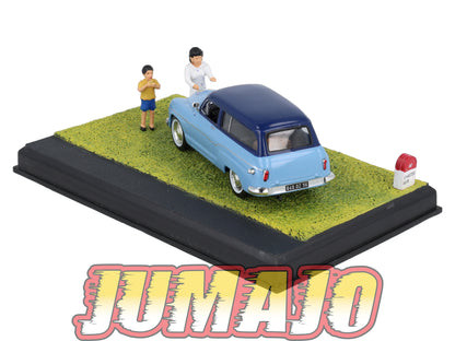 NB54 Voiture IXO 1/43 Diorama Route bleue SIMCA P60 RANCH "casse-croûte"