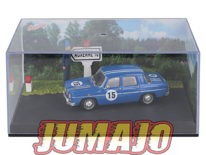 NB56 Voiture IXO 1/43 Diorama Route bleue RENAULT 8 GORDINI "La voiture de rallye"