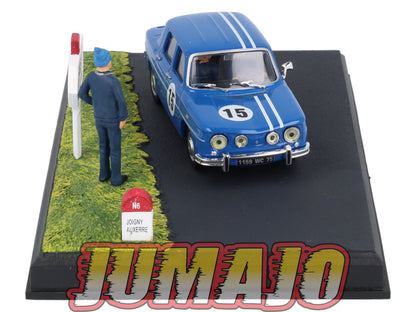 NB56 Voiture IXO 1/43 Diorama Route bleue RENAULT 8 GORDINI "La voiture de rallye"