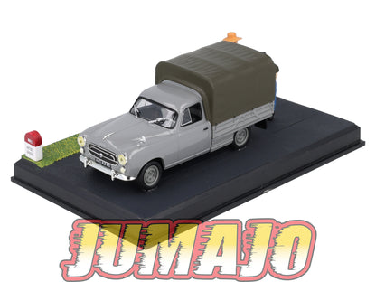 NB61 Voiture IXO 1/43 Diorama Route bleue PEUGEOT 403 bâché U8 "Cueillette des Fleurs"