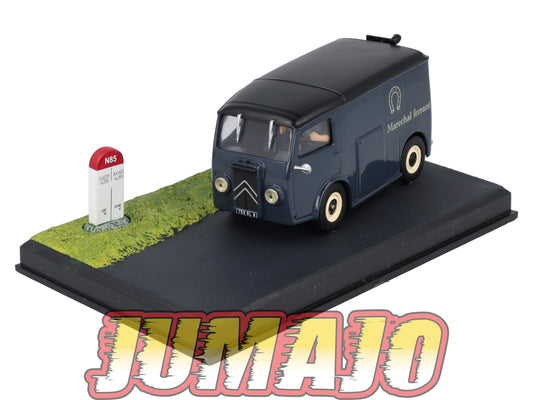 NB63 Voiture IXO 1/43 Diorama Route bleue CITROEN Tub "La Borne départementale"