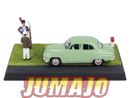 NB64 Voiture IXO 1/43 Diorama Route bleue SIMCA Aronde "Le Grognard"