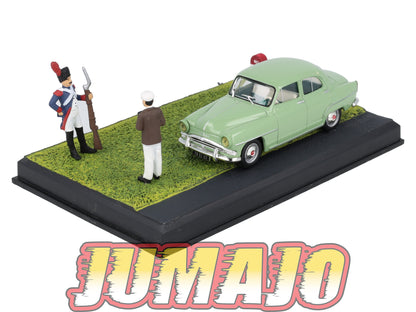 NB64 Voiture IXO 1/43 Diorama Route bleue SIMCA Aronde "Le Grognard"