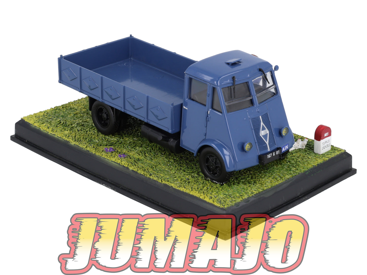 NB65 Voiture IXO 1/43 Diorama Route bleue RENAULT AHN "L'éleveur de poulet"