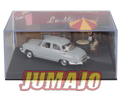 NB6 Voiture IXO 1/43 Diorama Route bleue PANHARD Dyna Z "l'arrêt au café"