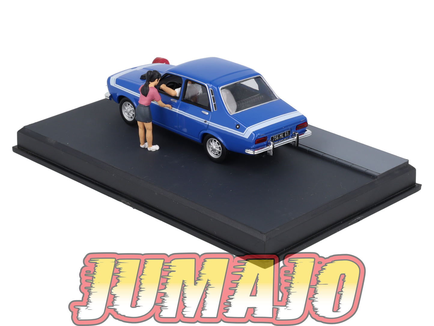 NB71 Voiture IXO 1/43 Diorama Route bleue RENAULT 12 Gordini "Les amoureux"