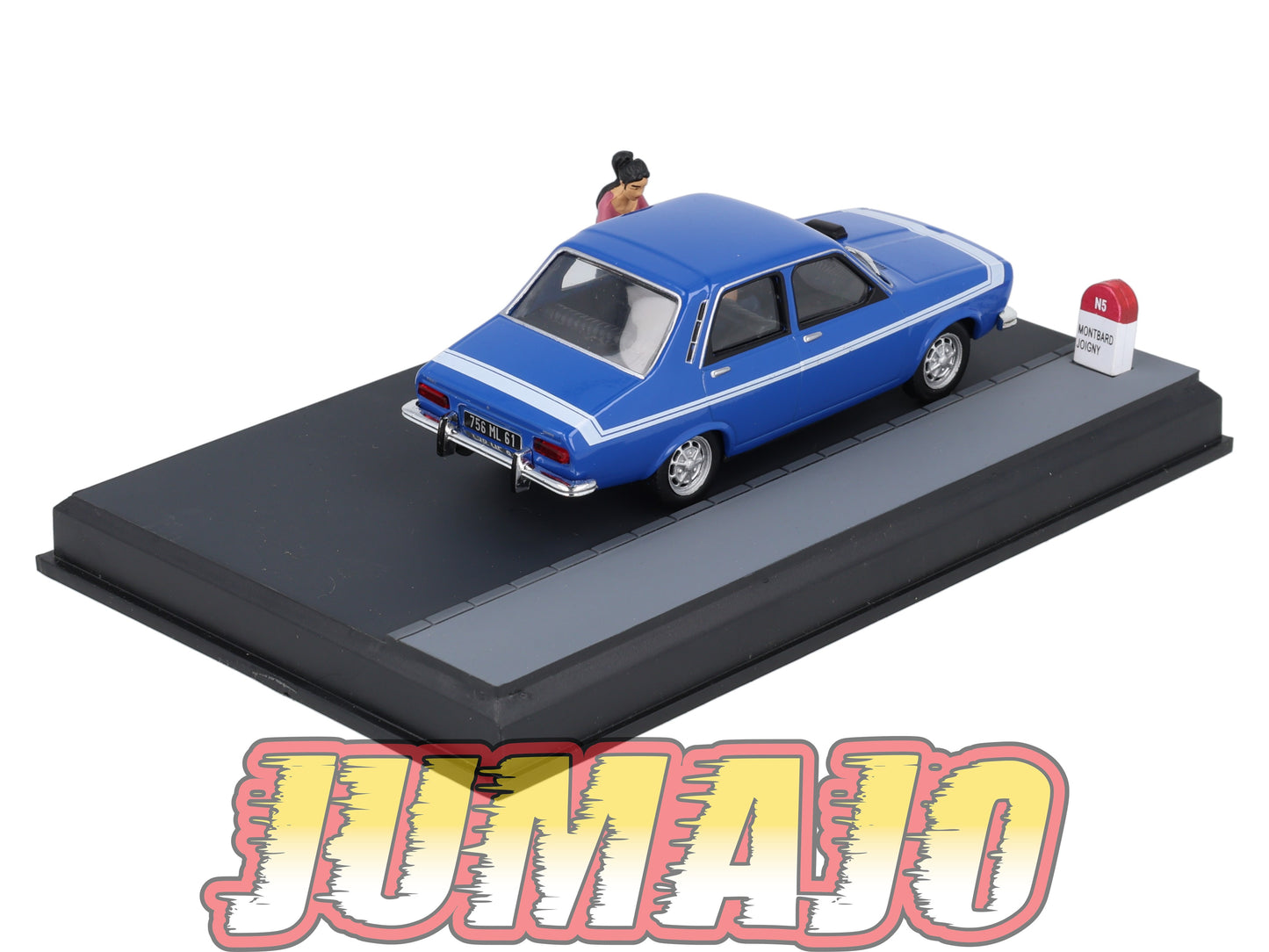 NB71 Voiture IXO 1/43 Diorama Route bleue RENAULT 12 Gordini "Les amoureux"