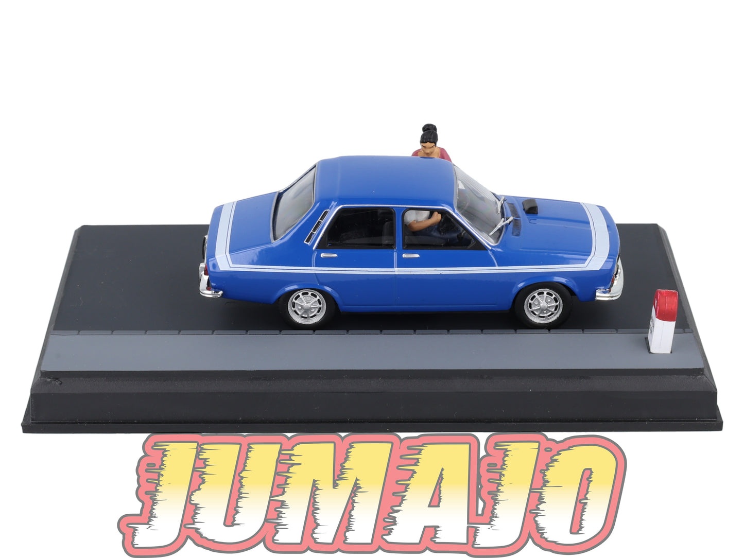 NB71 Voiture IXO 1/43 Diorama Route bleue RENAULT 12 Gordini "Les amoureux"